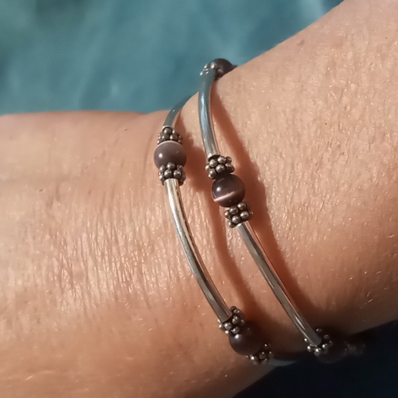 Wrap & toggle brackets 2 brackets toggle sz 7.5 wrap art glass and resin - Picture 4 of 11